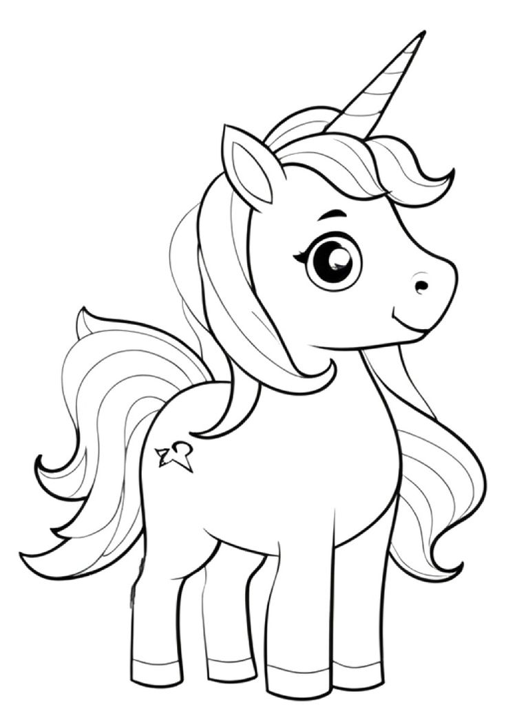 Раскраска для детей пони
