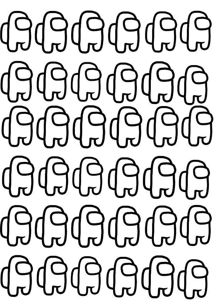 Раскраска для детей амонг ас