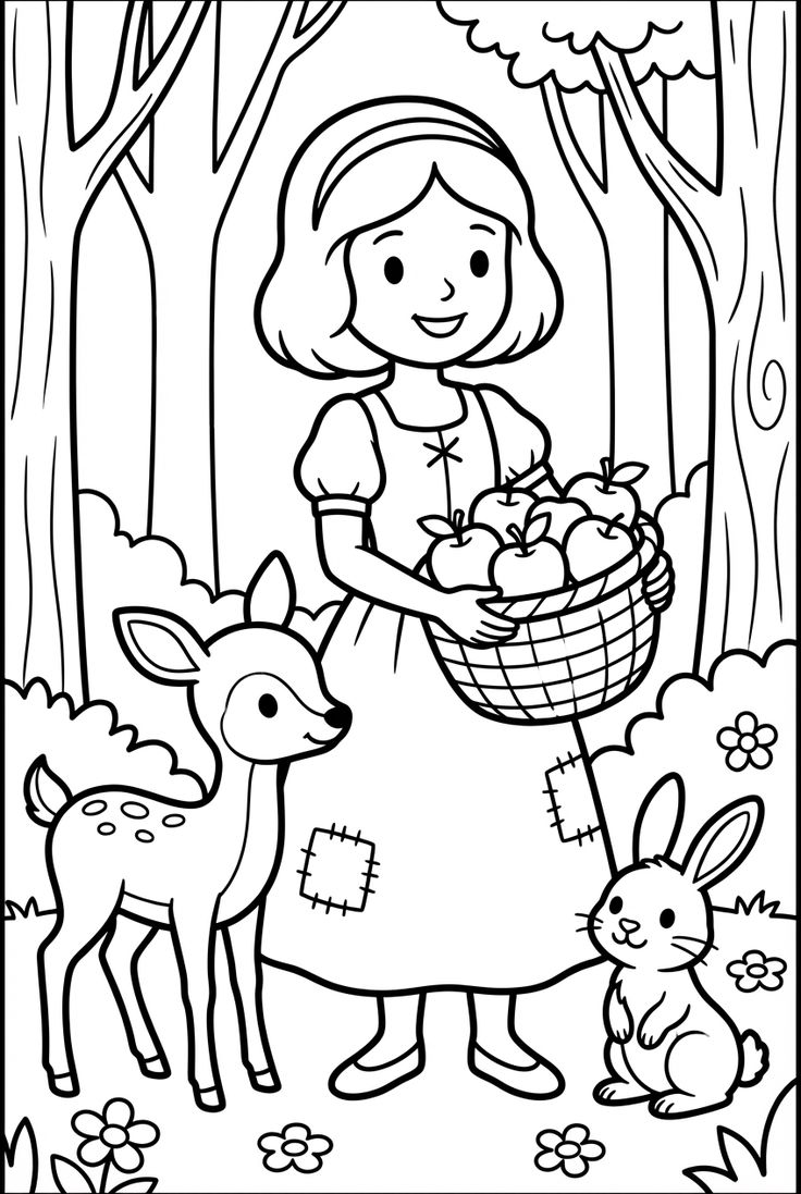 Раскраска для детей сказка