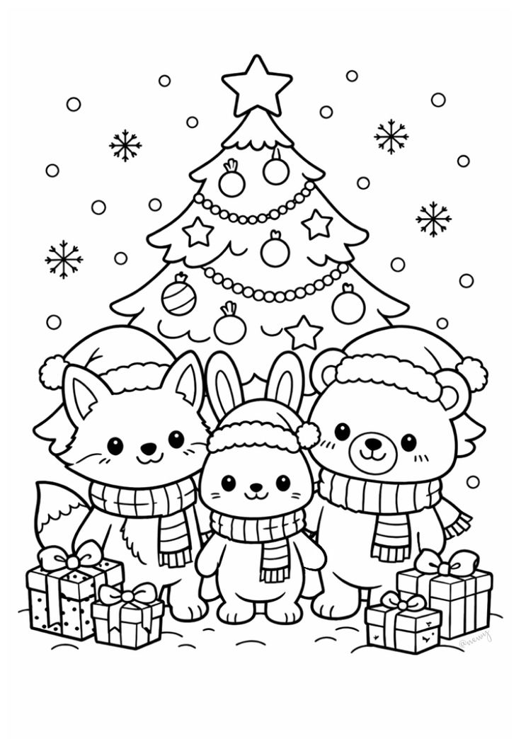 Раскраска для детей лисичка