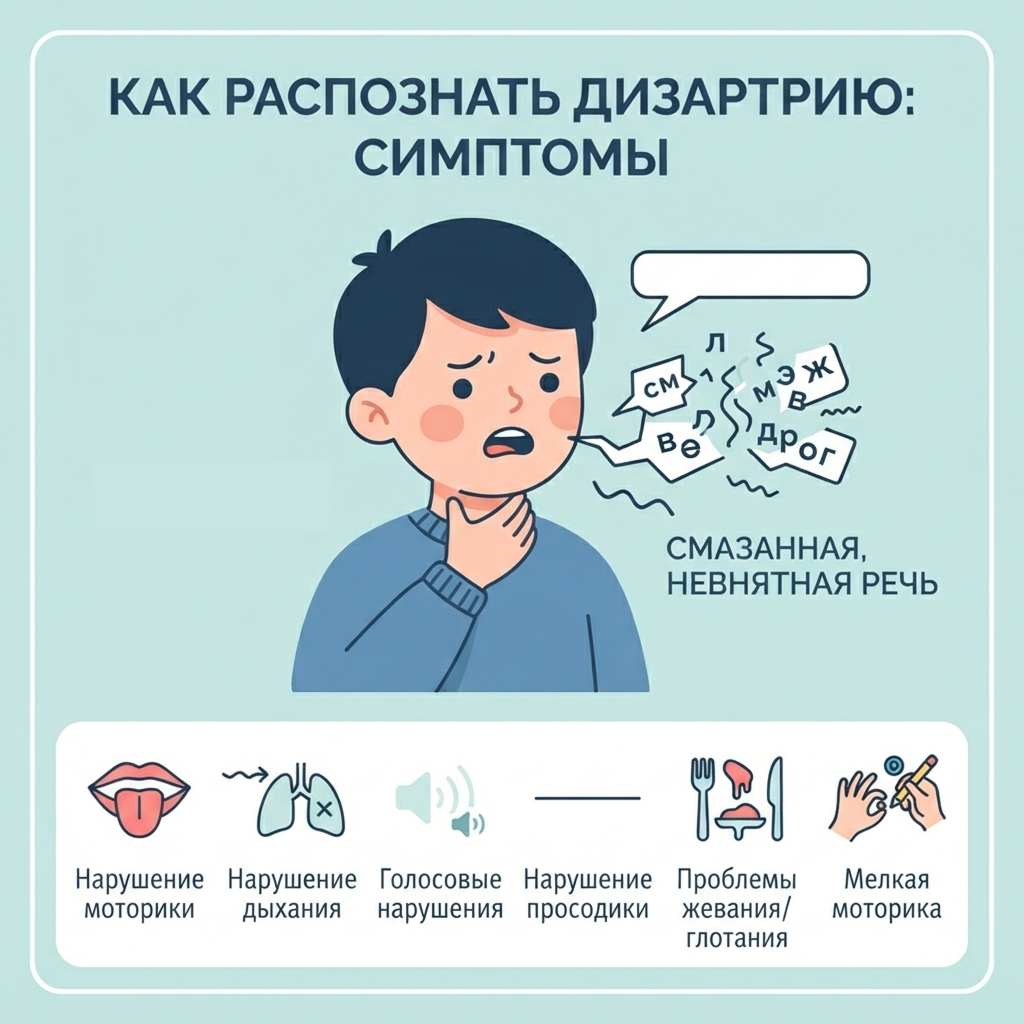 схема Как распознать дизартрию