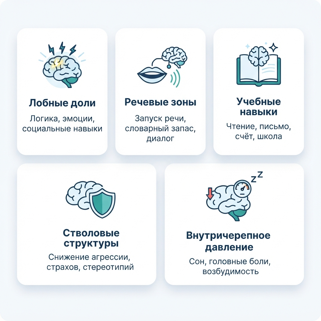 МТРТ при лечении РДА, на какие зоны влияет